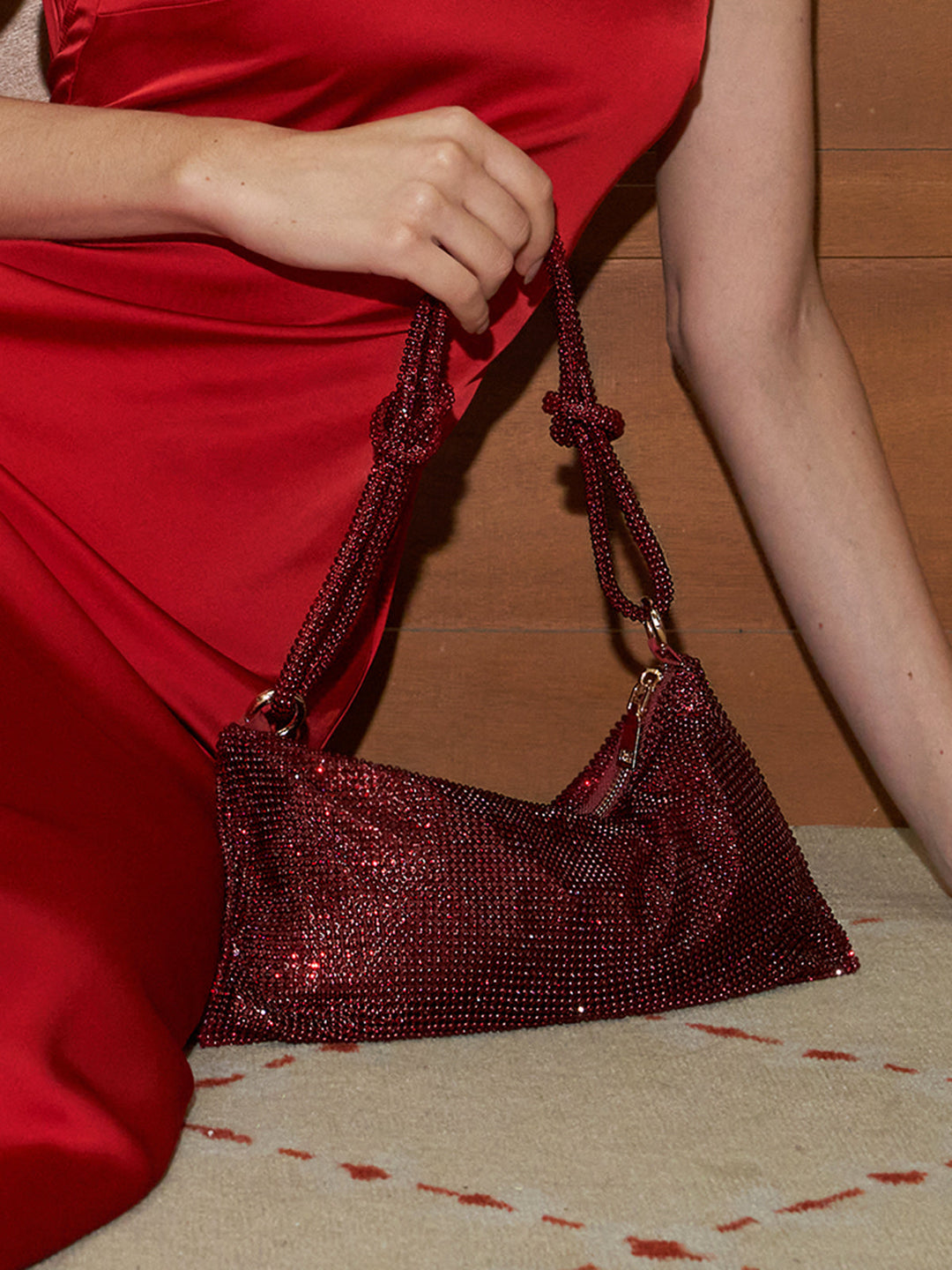 Drune | Rhinestone Kleine Unterarmtasche