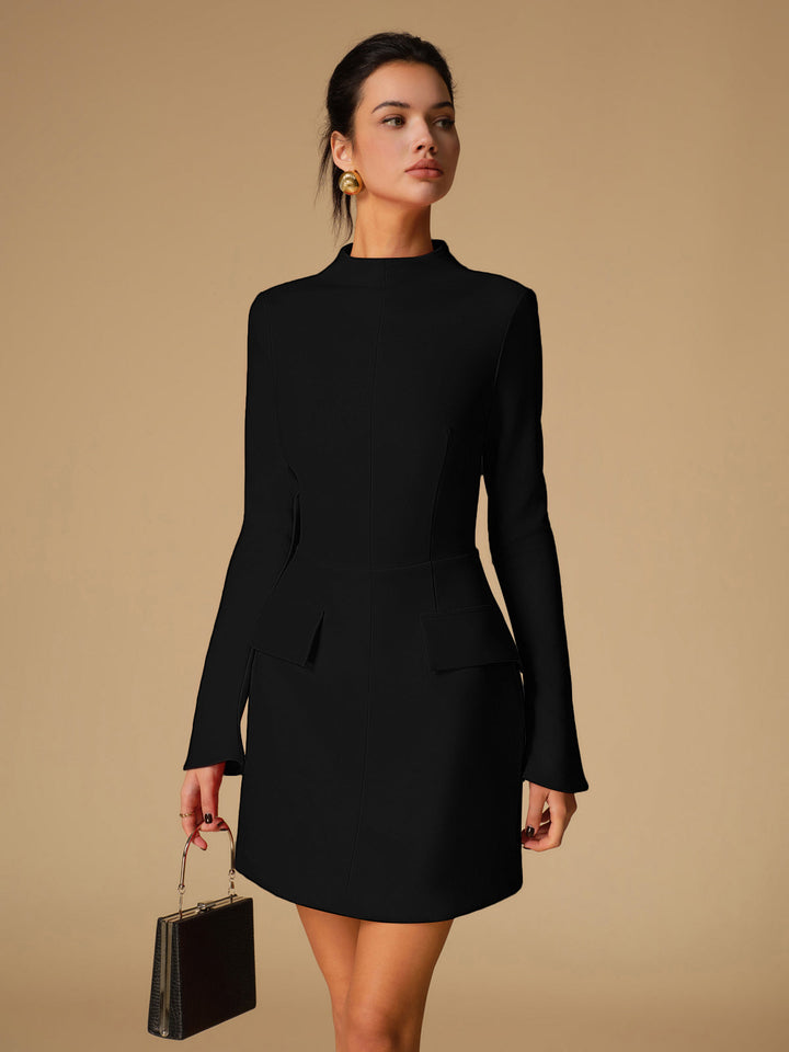 Drune | Minimalistische Schlichte Gesäßausschnitt Kleid