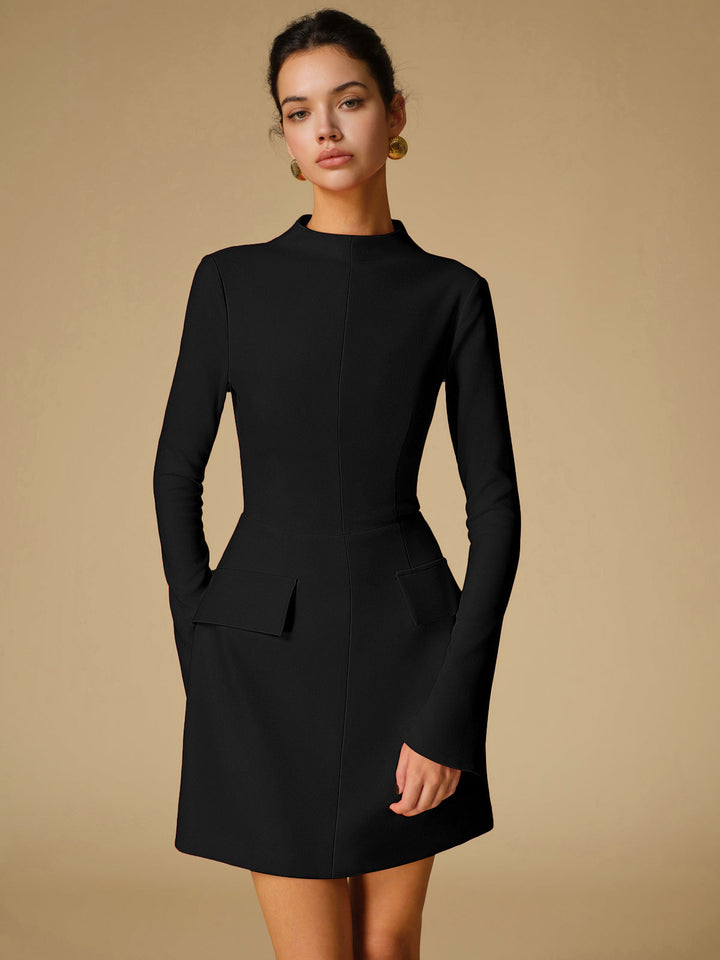Drune | Minimalistische Schlichte Gesäßausschnitt Kleid