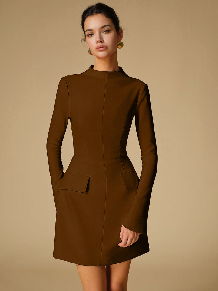 Drune | Minimalistische Schlichte Gesäßausschnitt Kleid