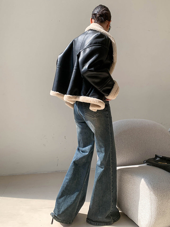Drune | Gefütterte Kunstlederjacke