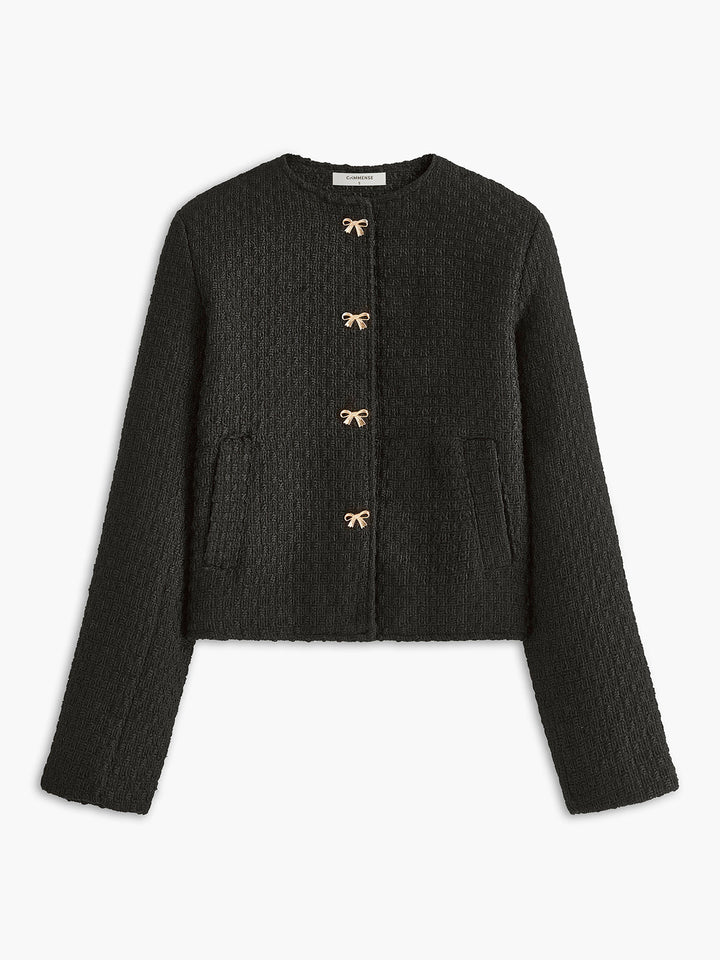 Drune | Schleifen-Tweed-Jacke