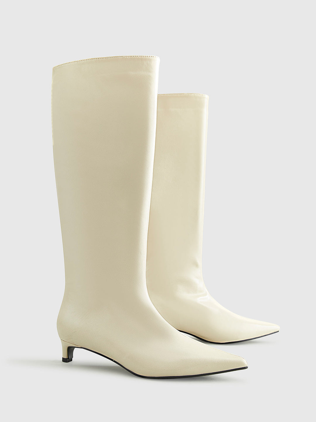 Drune | Spitze Zehen Kitten Knielange Stiefel