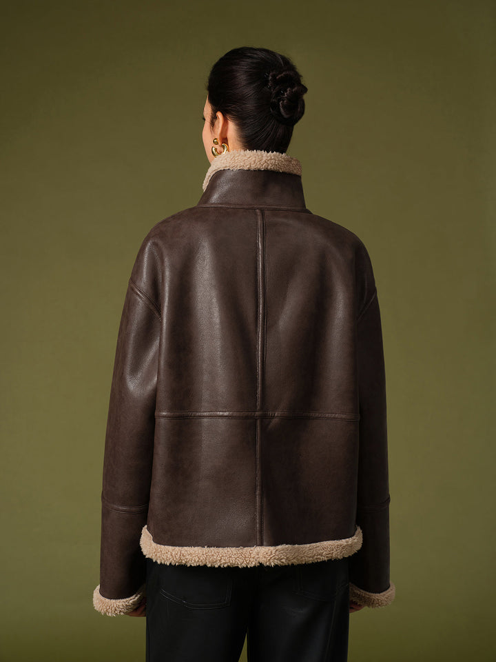 Drune | PU Leder Warme Jacken