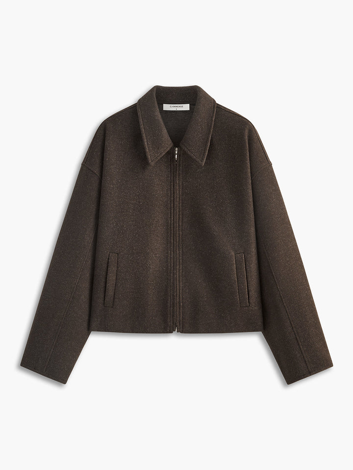 Drune | Reißverschluss Tweedjacke
