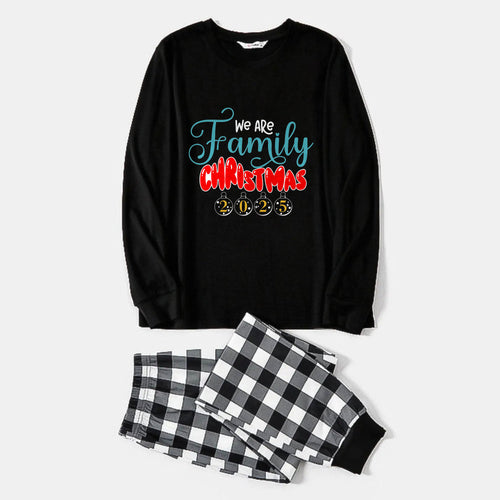 Drune | Schwarzes und Weißes Karomuster Weihnachts-Pyjama-Set Mit 