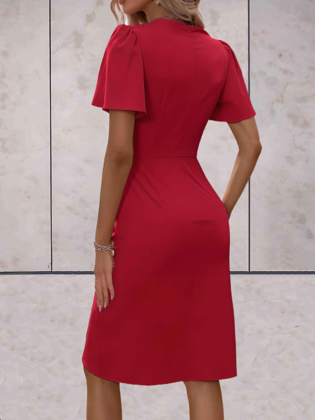 Drune | Klassisches Wickelkleid Mit Eleganter V-Ausschnitt