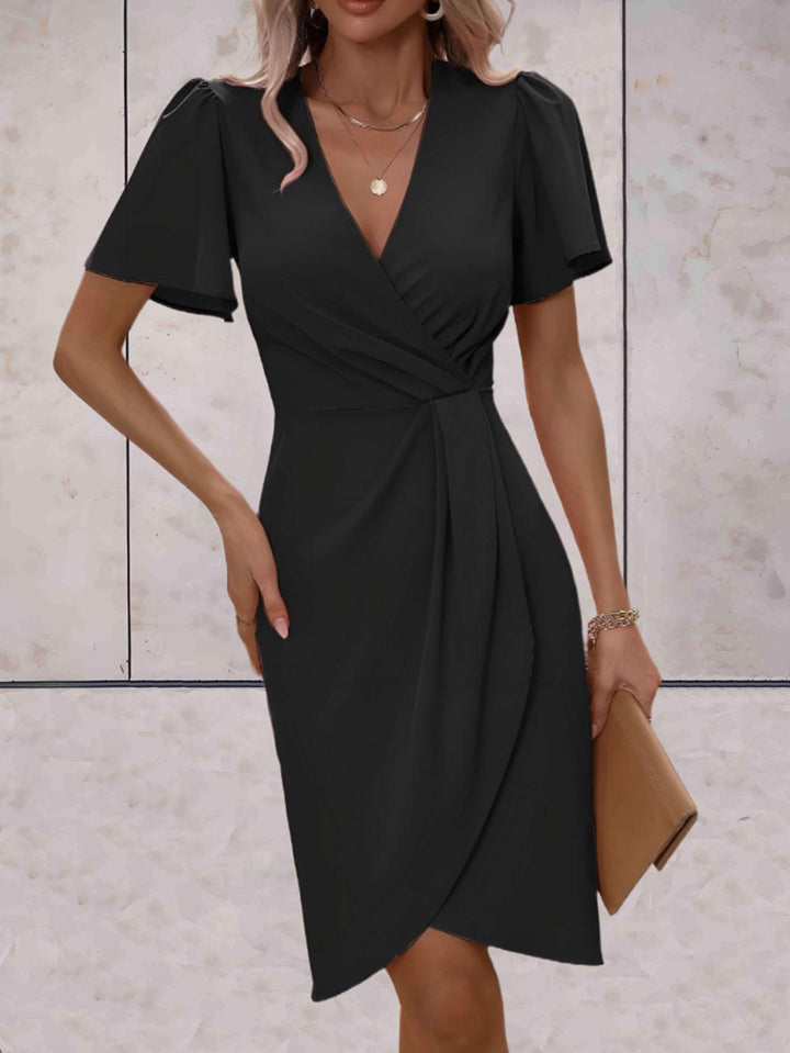 Drune | Klassisches Wickelkleid Mit Eleganter V-Ausschnitt