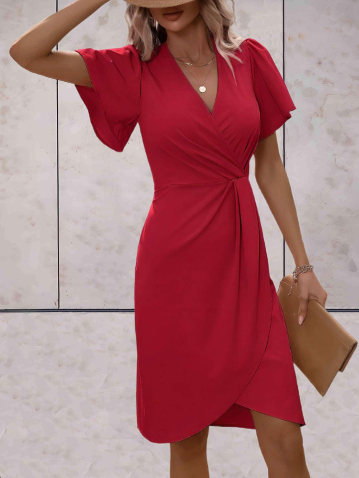 Drune | Klassisches Wickelkleid Mit Eleganter V-Ausschnitt