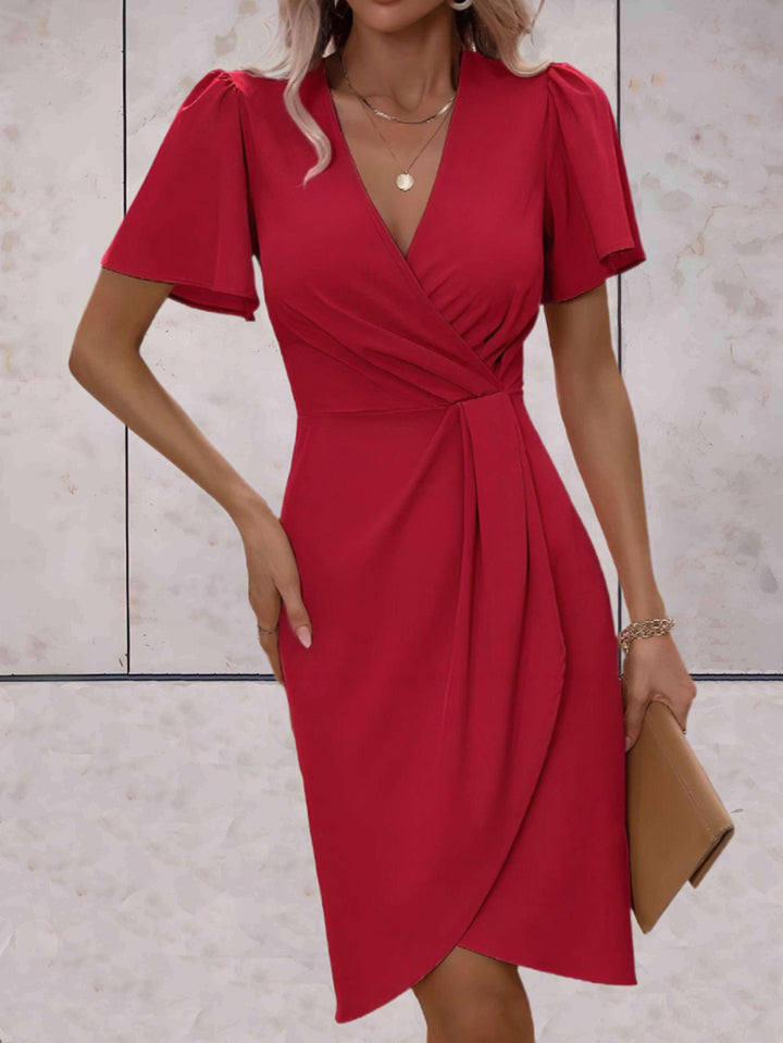 Drune | Klassisches Wickelkleid Mit Eleganter V-Ausschnitt
