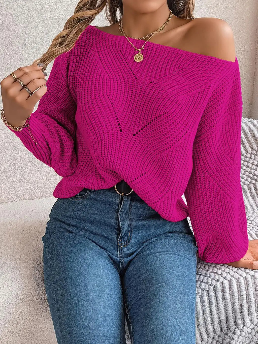 Drune | Strick Über Die Schulter Pullover