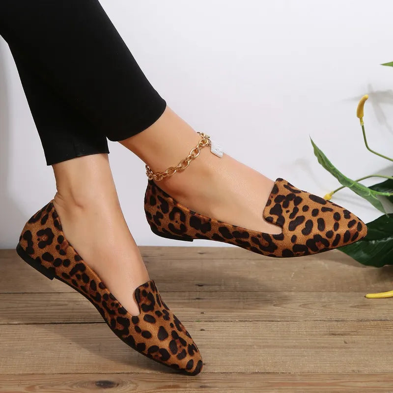 Drune | Orthopädische Leopard Spitze Zehen Loafers