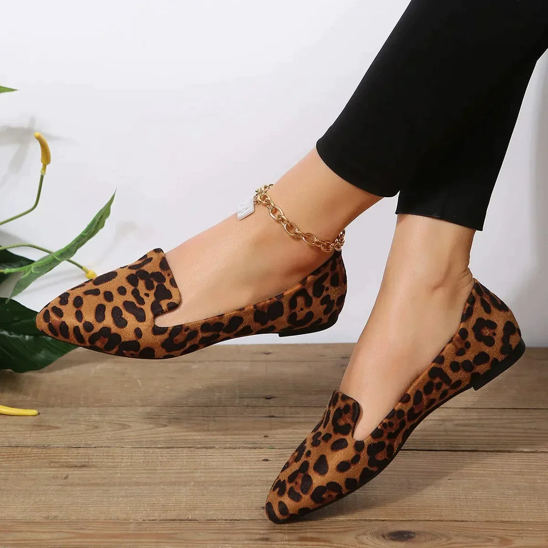 Drune | Orthopädische Leopard Spitze Zehen Loafers