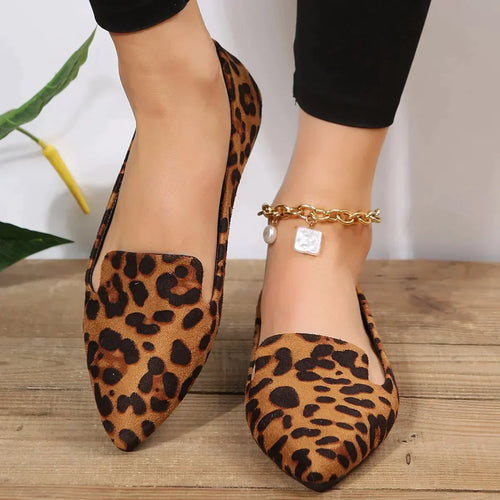 Drune | Orthopädische Leopard Spitze Zehen Loafers