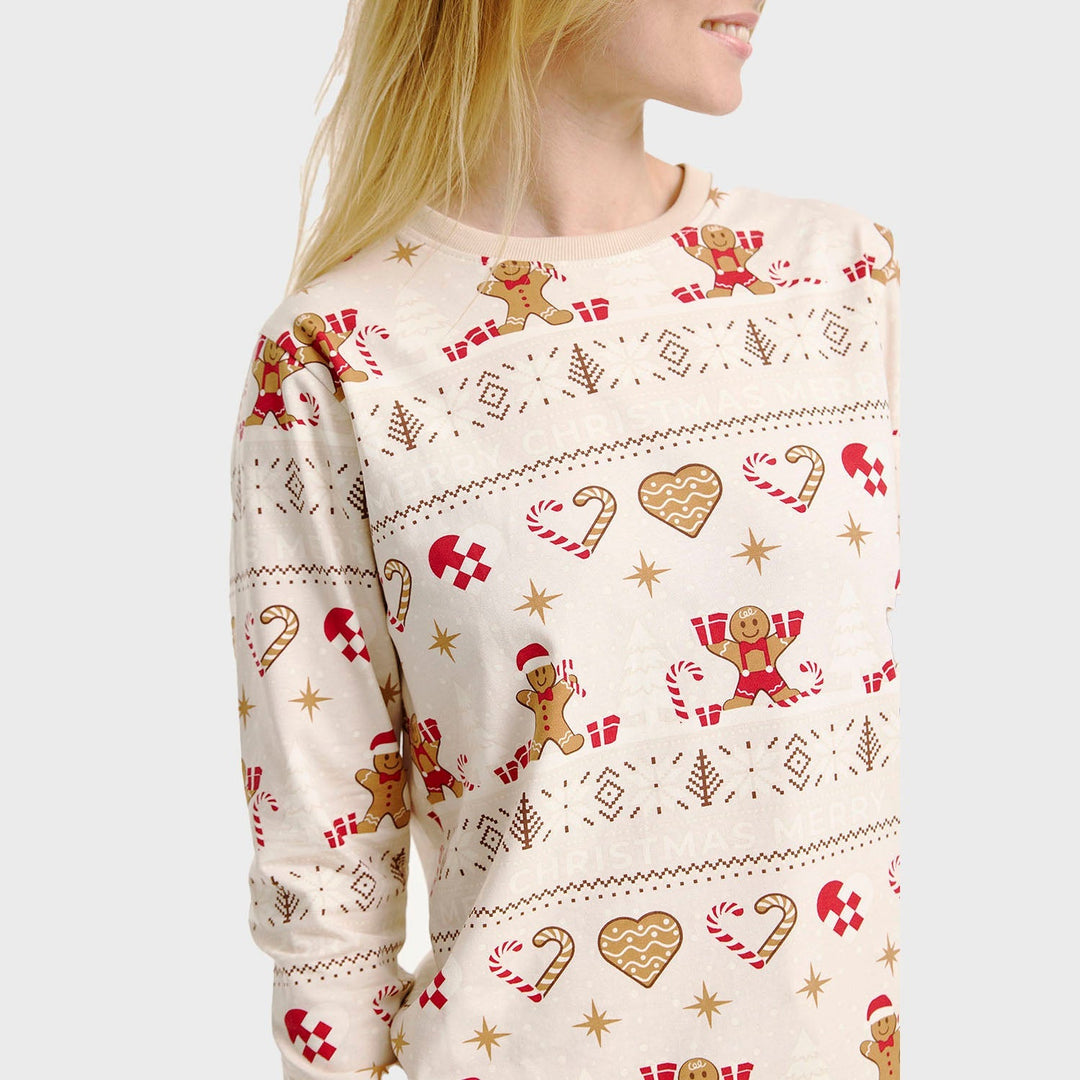 Drune | Christmas Cookie Weihnachts-Pyjama beige - Herren