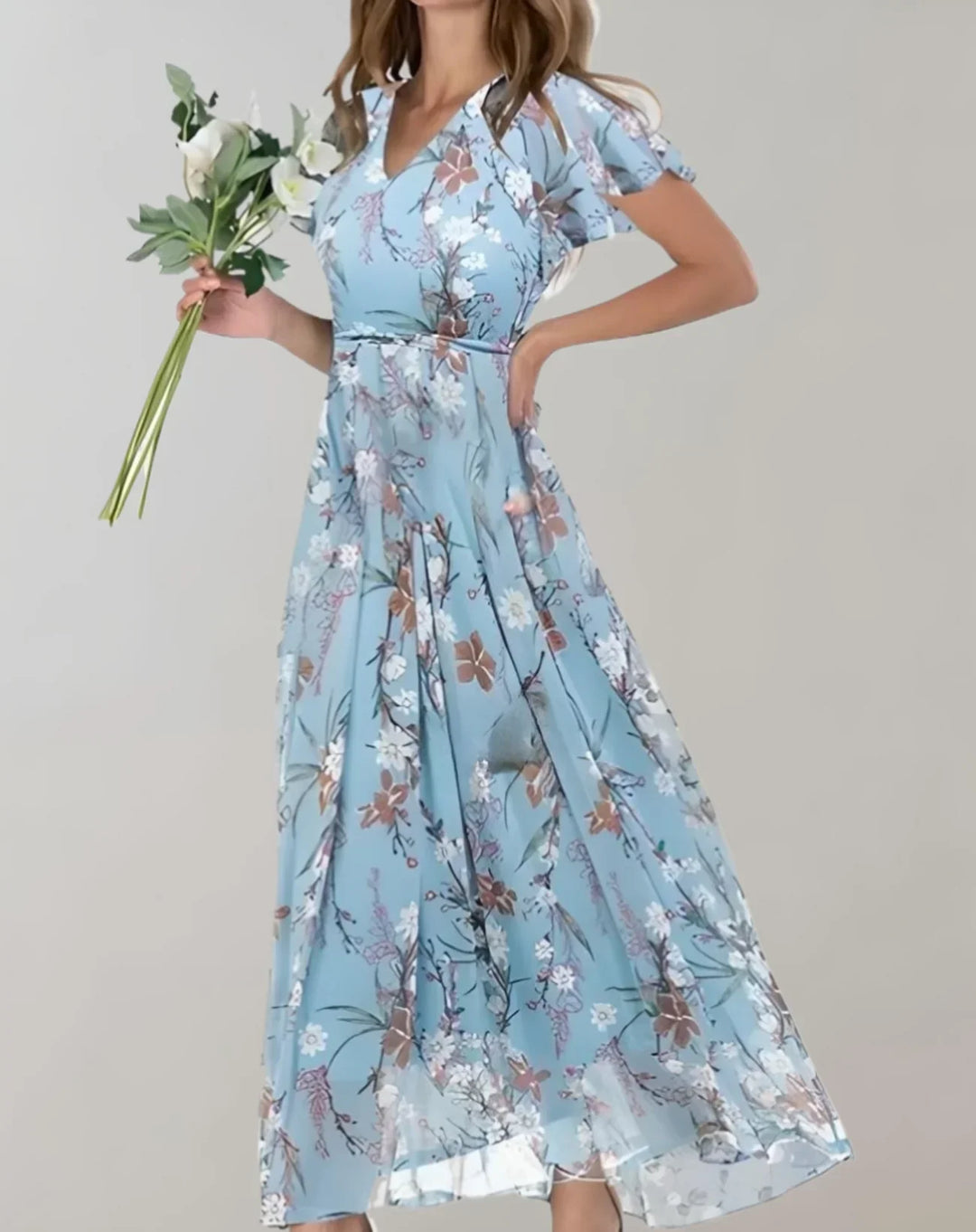 Drune | Chiffonkleid mit Blumenmuster