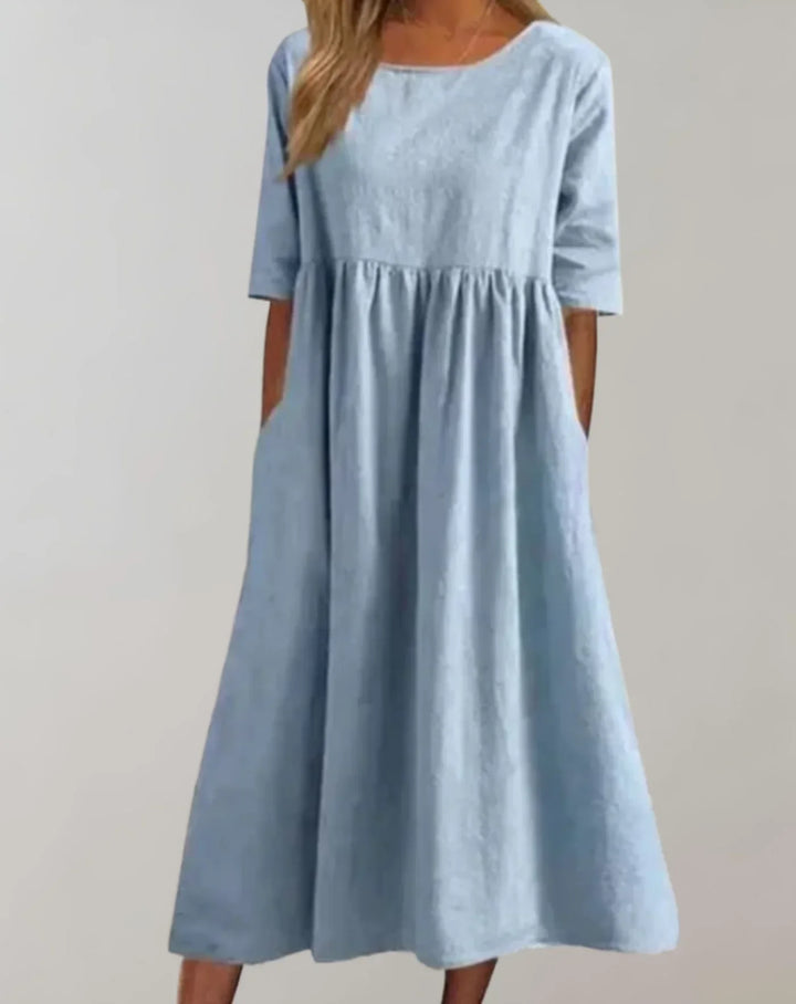 Drune | Locker Sitzendes Baumwollkleid