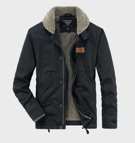 Drune | Winterjacke mit Fleece-Futter – Gefütterte Outdoorjacke mit Reißverschluss und Knöpfen