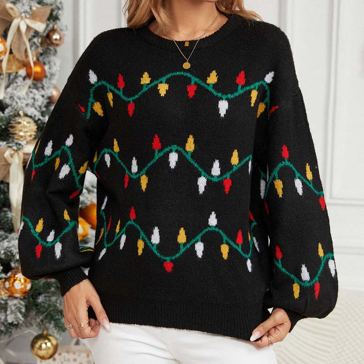 Drune | Weihnachtlicher Strickpullover Mit Verspieltem Muster