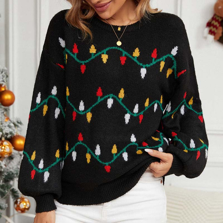 Drune | Weihnachtlicher Strickpullover Mit Verspieltem Muster