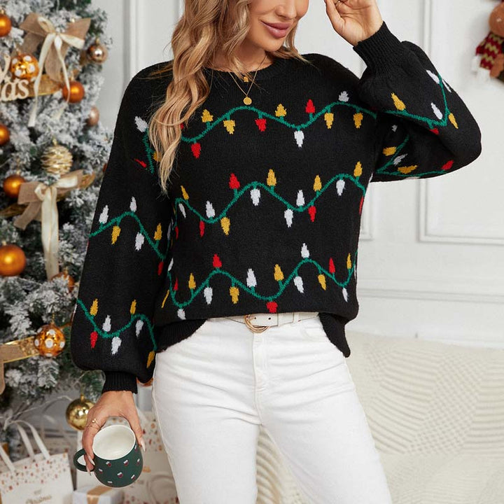 Drune | Weihnachtlicher Strickpullover Mit Verspieltem Muster