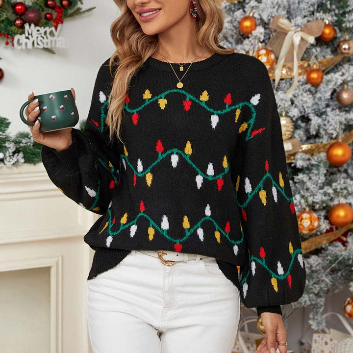 Drune | Weihnachtlicher Strickpullover Mit Verspieltem Muster
