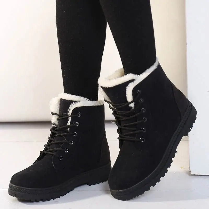 Drune | Damen Winter Schnür Schnee Stiefel