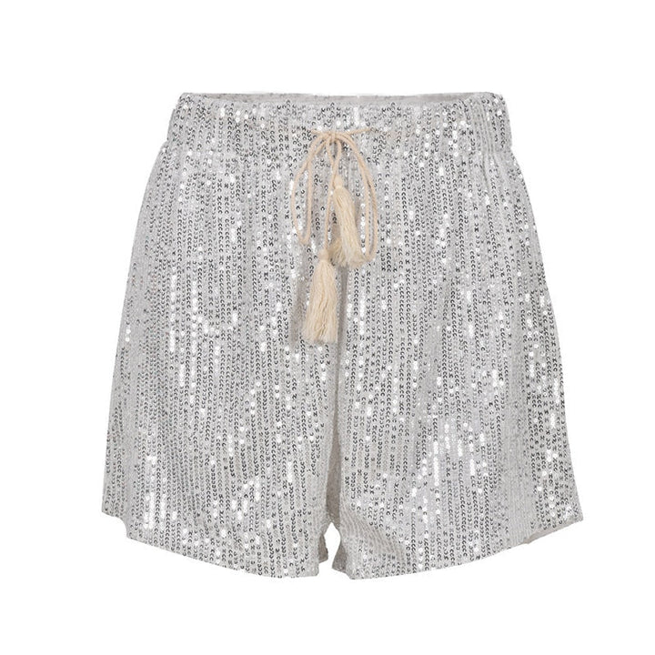 Drune | Pailletten Sommer Shorts Mit Elastischem Bund Leicht & Stilvoll