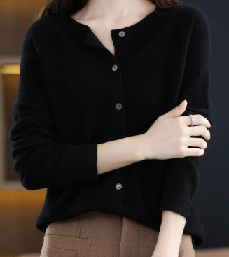 Drune | Strickjacke mit O Ausschnitt Damenpullover