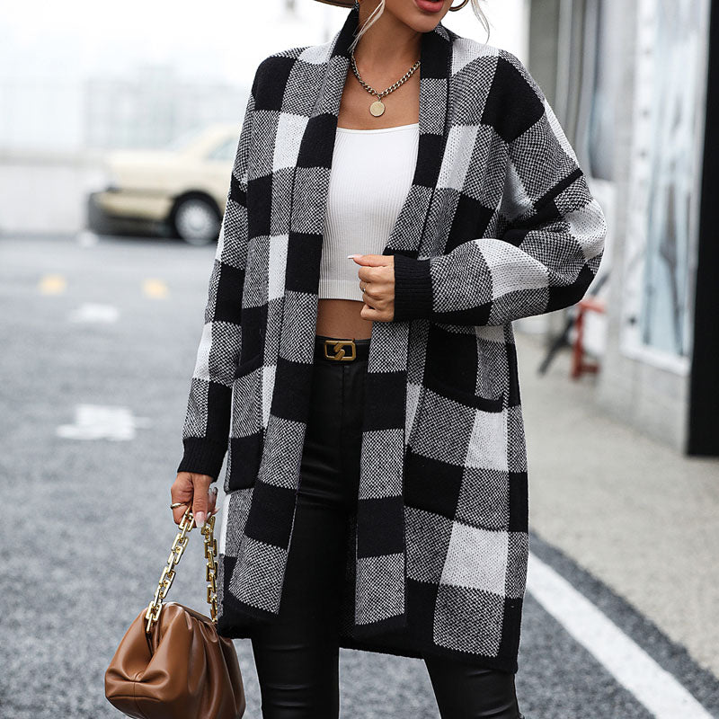 Drune | Kariert Strickstrickjacke
