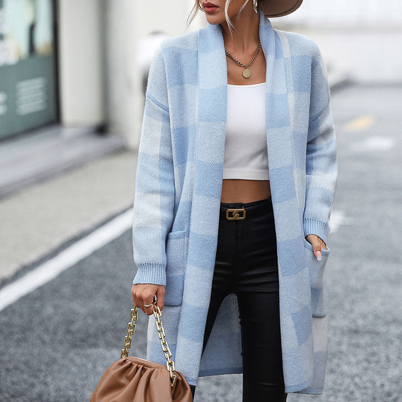 Drune | Kariert Strickstrickjacke