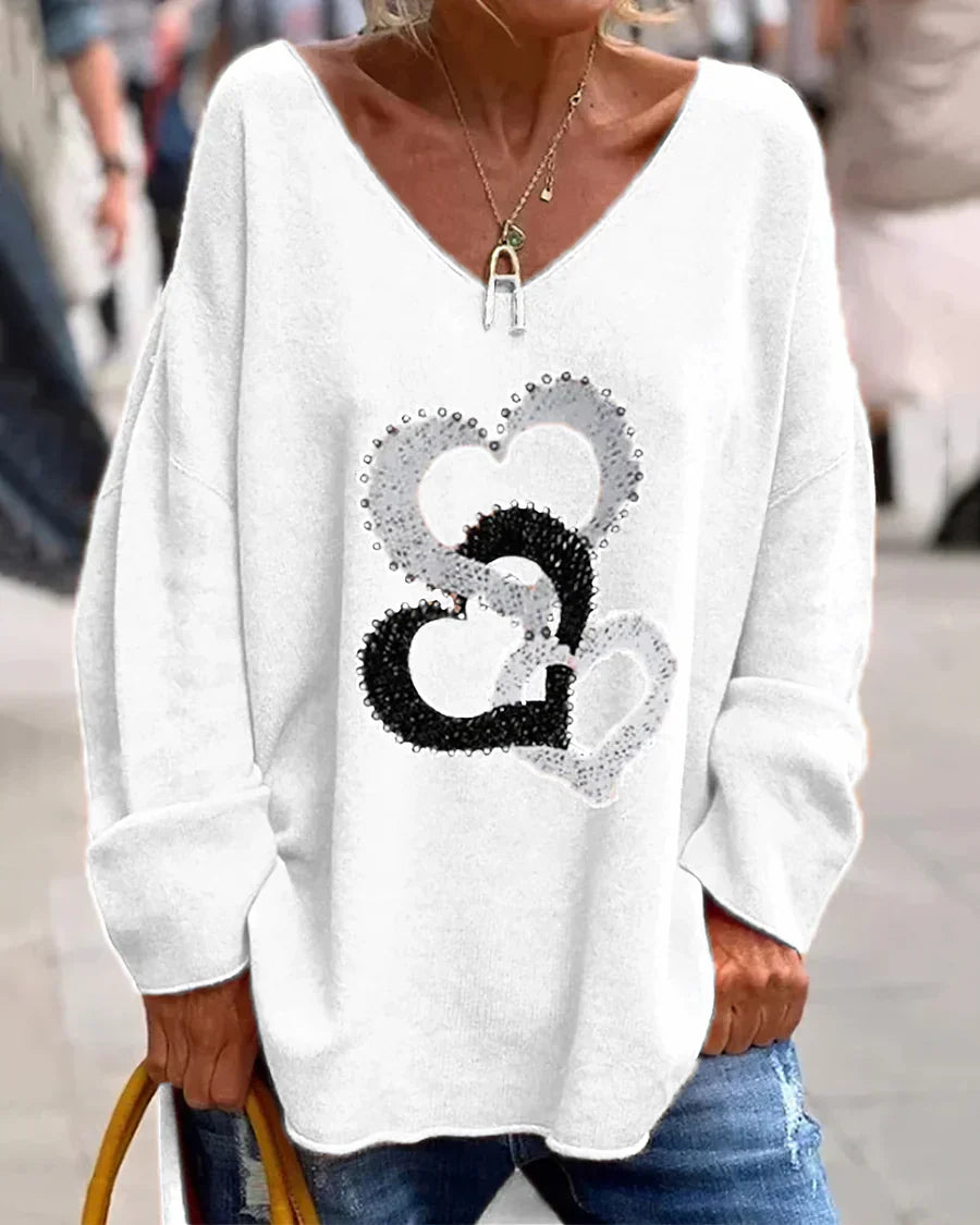 Drune | bequemer grafischer pullover für frauen