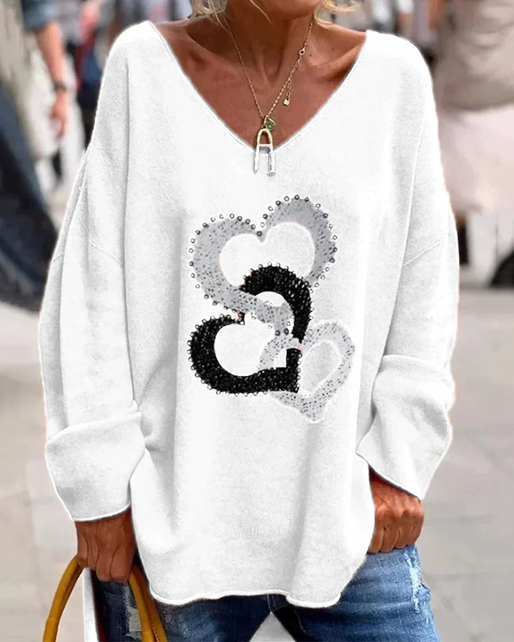 Drune | bequemer grafischer pullover für frauen