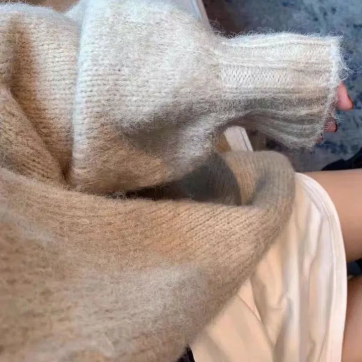 Drune | Cardigan Übergröße Strick Offene Front Weich und Bequem