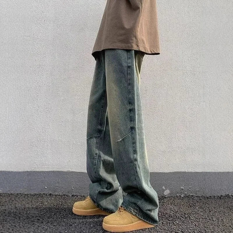 Drune | Weite Beinform Baggy Jeans für Männer - Lässig Lockere Passform