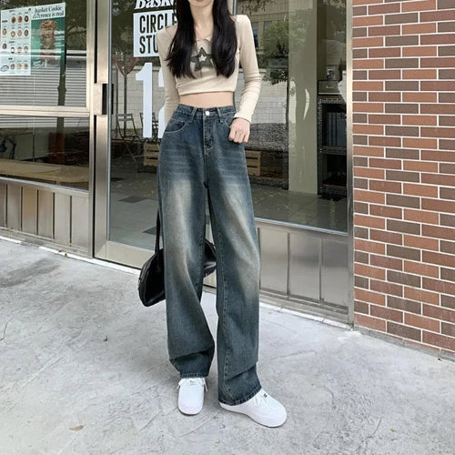 Drune | Retro Stil Baggy Jeans für Frauen - Vintage Design