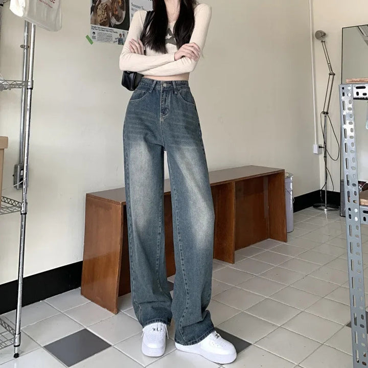 Drune | Retro Stil Baggy Jeans für Frauen - Vintage Design