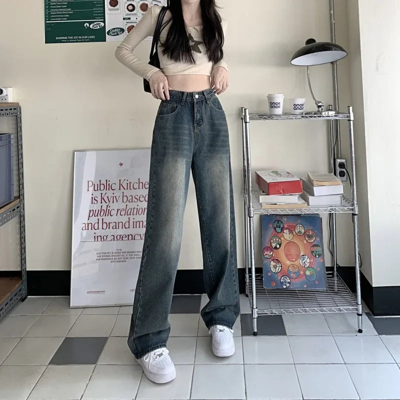 Drune | Retro Stil Baggy Jeans für Frauen - Vintage Design