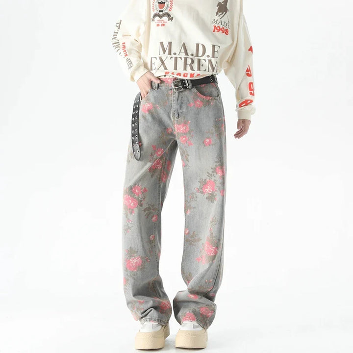 Drune | Jeans mit Blumenmuster für Herren