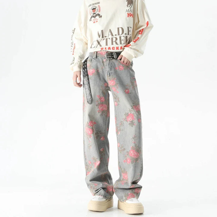 Drune | Jeans mit Blumenmuster für Herren
