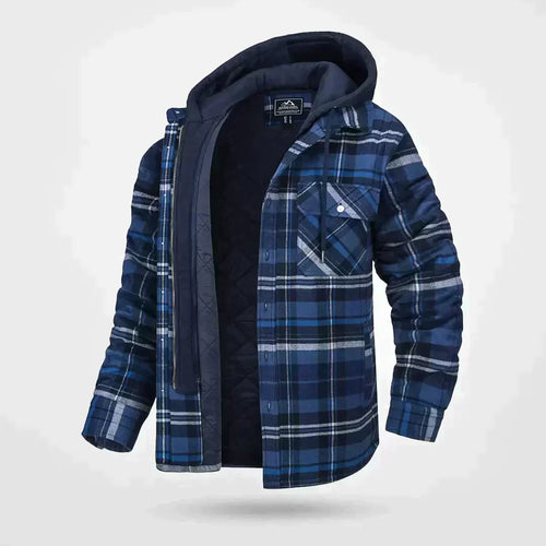 Drune | Herren Kapuzen-Karo-Jacke - Kariert