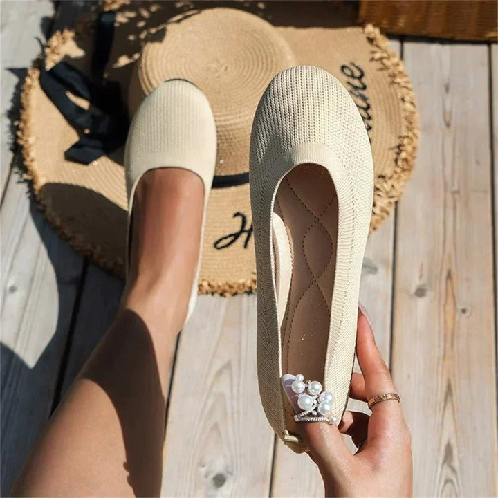 Ballerina Schuhe - Damen Flache Slip-On Orthopädische Sommerschuhe Drune