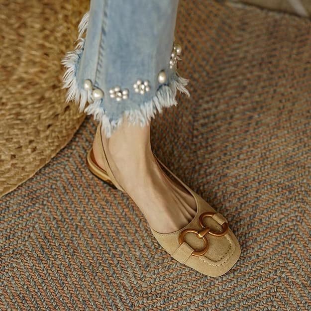 Drune | Schuhe Frauen flach offener Rücken Sommerschuhe