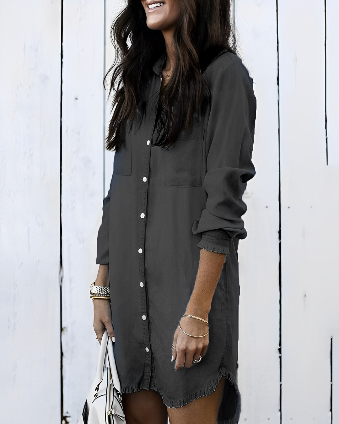 Drune | Denim Bluse - Stilvolle Jeansbluse mit Knöpfen für einen lässigen Look