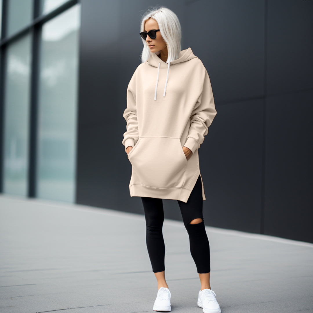Drune | Bequemes Oversize-Kleid mit Kapuze für Damen