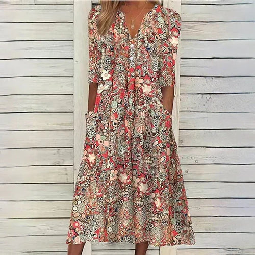 Drune | Blumen-Midikleid - Hannah