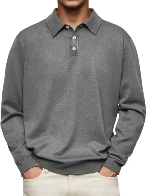 Drune | Langarm-Poloshirt Herren