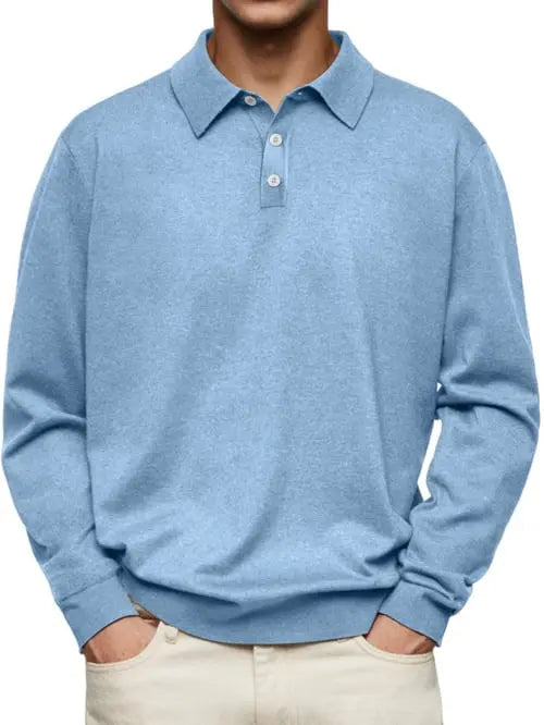 Drune | Langarm-Poloshirt Herren