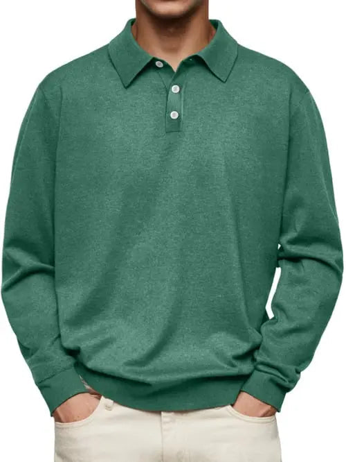Drune | Langarm-Poloshirt Herren