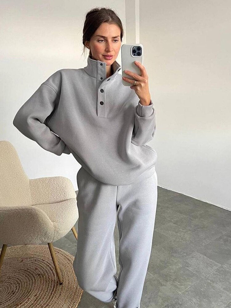 Drune | Bequemes Oversized Fleece-Jogginganzug für Damen
